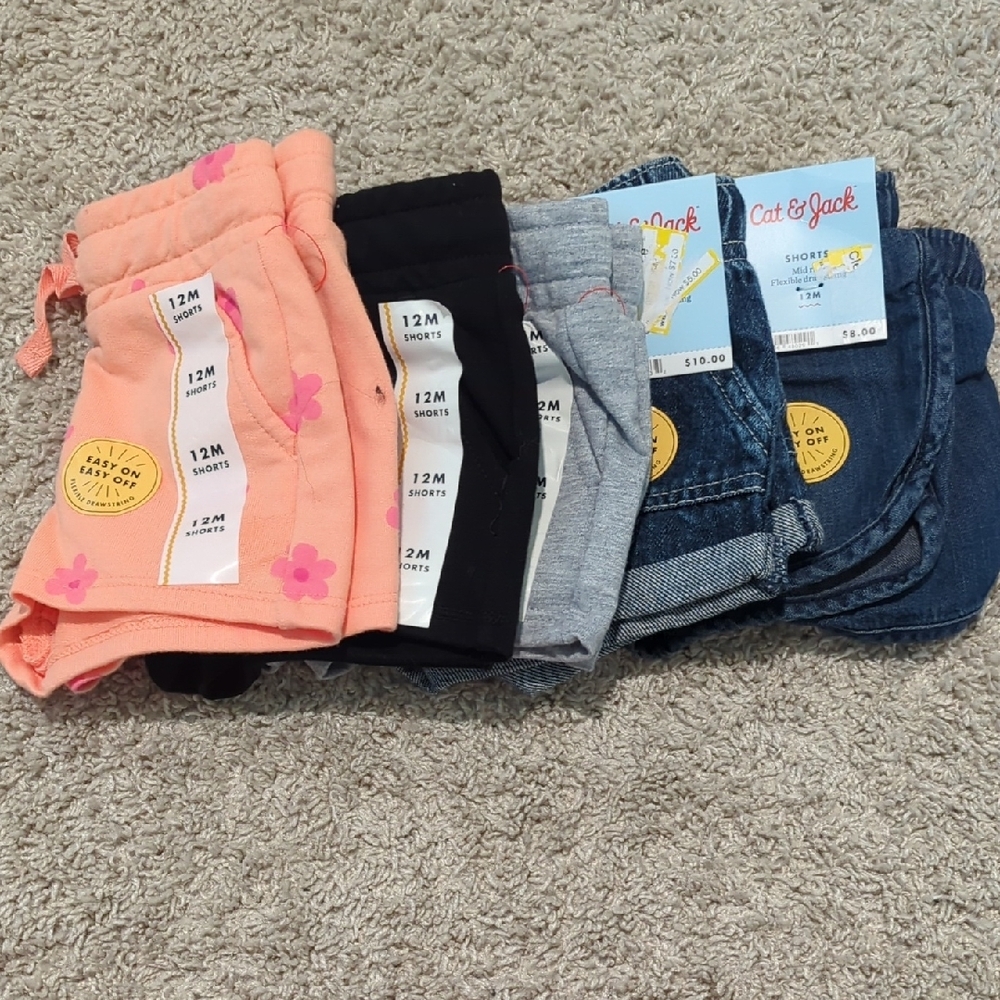 Cat & Jack Shorts - Pink, Black, Gray, Blue
